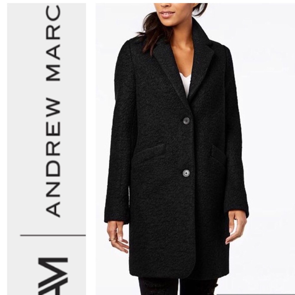 Plus Size NWT Andrew Marc Paige Wool Blend Coat